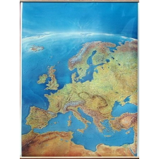 Panorama Europa Európa satelit falitérkép fémléccel 100 x 152 cm térkép
