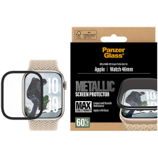 PanzerGlass Apple Watch 11/10 üvegfólia - 46mm + fém keret okosóra kellék