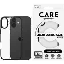 PanzerGlass CARE Apple iPhone 16 Plus Urban Combat fekete nem sárguló tok (1363) tok és táska