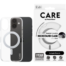 PanzerGlass CARE tok Apple iPhone 16 MagSafe KickStand átlátszó/szürke (1325) tok és táska