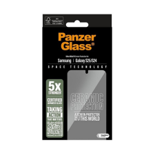 PanzerGlass CERAMIC képernyővédő üveg (3D, ütésállóság, 9H) ÁTLÁTSZÓ Samsung Galaxy S25 (SM-S931) mobiltelefon kellék