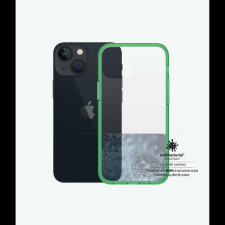 PanzerGlass ClearCase iPhone 13 Mini Antibacterial Military Telefon tok - Átlátszó / Zöld (0329) tok és táska