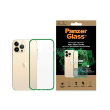 PanzerGlass ClearCase iPhone 13 Pro Max 6.7" antibakteriális ütésálló sárgászöld tok tok és táska
