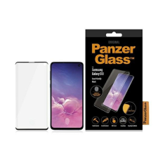  PanzerGlass Curved Super+ edzett üveg Samsung S10-hez - fekete kerettel mobiltelefon kellék