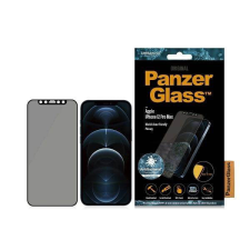 PanzerGlass E2E Super+ iPhone 12 Pro Max tokbarát antibakteriális mikrofraktúrás Privacy fekete kijelzővédő fólia mobiltelefon kellék