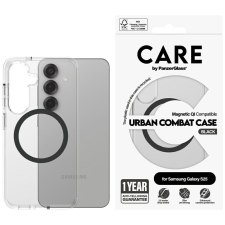 PanzerGlass Flagship Urban Combat Black QI MagSafe-kompatibilis tok Samsung Galaxy S25 - átlátszó tok és táska
