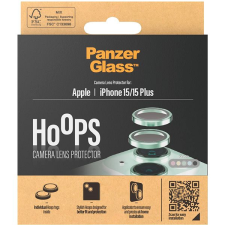 PanzerGlass HoOps Apple iPhone 15/15 Plus kamera védő gyűrű - zöld alumínium mobiltelefon kellék