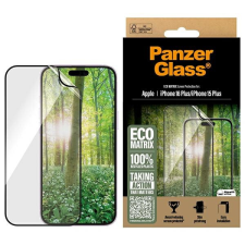 PanzerGlass Matrix újrahasznosított fólia fekete szegéllyel iPhone 15 Plus/16 Plus mobiltelefon kellék