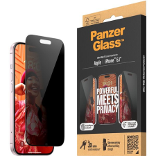 PanzerGlass Privacy Apple iPhone 15 üvegfólia + felhelyező keret mobiltelefon kellék