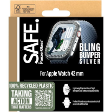PanzerGlass SAFE Apple Watch 10 42mm tok, ellenálló, csillogó, ezüst keret okosóra kellék