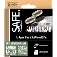 PanzerGlass SAFE Camera Apple iPhone 16/16 Plus arany csillámos HoOps (SAFE95894) mobiltelefon kellék