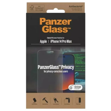 PanzerGlass Screen Protector Classic Fit Antibacterial Privacy iPhone 14 Pro Max fekete mobiltelefon kellék