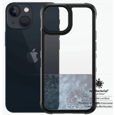 PanzerGlass SilverBullet Antibacterial hátlaptok iPhone 13 átlátszó-fekete tok és táska