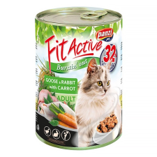 Panzi Állateledel konzerv PANZI FitActive felnőtt macskának (liba, nyúl, répa) 415g macskaeledel