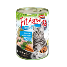Panzi | FitActive | Felnőtt macskáknak | Konzerv | Csirke, pulyka, kacsa, liba, répa - 415 g macskaeledel