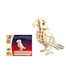 Papagáj 3d fa puzzle puzzle, kirakós