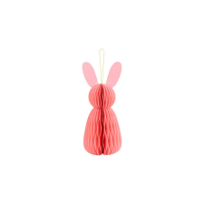  Papír dekorációs méhsejt nyuszi, rózsaszín, 30 cm party kellék