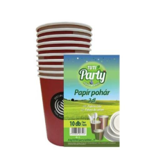 . Papír pohár, 3 dl, 10 db, "Tuti party" konyhai eszköz