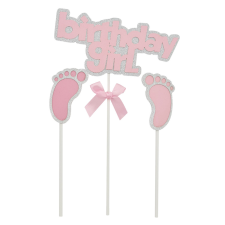 Papír tortadekoráció – Happy Birthday Girl party kellék
