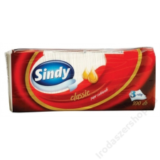 . Papír zsebkendő, 3 rétegű, 100 db, Sindy, classic (KHHVP003) higiéniai papíráru