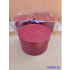  Papírdoboz kerek 14x8cm - Antikolt Bordó