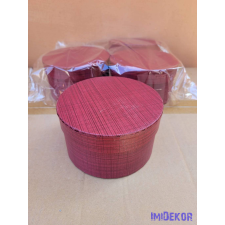  Papírdoboz kerek 14x8cm - Antikolt Bordó dekorációs kellék