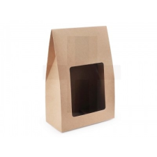  Papírdoboz natural ablakkal - 10 db/csomag dekorációs kellék