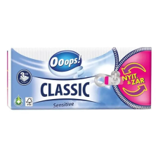  Papírzsebkendő Ooops! Classic Sensitive 3 rétegű 90 db-os higiéniai papíráru