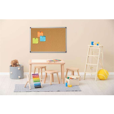  Parafatábla, 90x180 cm, alumínium keret, VICTORIA VISUAL parafatábla