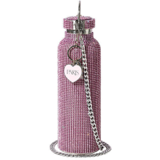 Paris Hilton , strasszkövekkel 0,75 l, rózsaszín termosz