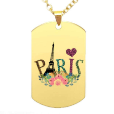 Paris Paris medál lánccal, választható több színben nyaklánc
