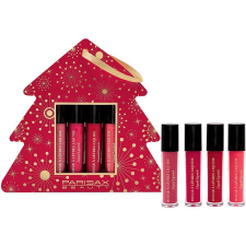 ParisAx szájfény készlet, karácsonyfa díszítés, 4 db kozmetikai ajándékcsomag