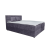 Parkbútor ARAMIS sötétszürke kárpitozott boxspring ágy 180*200