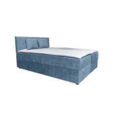 Parkbútor ATOS világoskék kárpitozott boxspring ágy 180*200 ágy és ágykellék