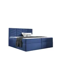 Parkbútor ST6 kárpitozott kék boxspring ágy 140*200 ágy és ágykellék