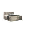 Parkbútor ST6 kárpitozott világosbézs boxspring ágy 140*200