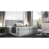 Parkbútor ST6 kárpitozott világosszürke boxspring ágy 140*200