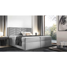 Parkbútor ST6 kárpitozott világosszürke boxspring ágy 180*200 ágy és ágykellék