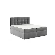 Parkbútor TYP 50 sötétszürke kárpitozott boxspring ágy 180*200 ágy és ágykellék