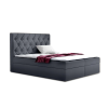 Parkbútor TYP 56 sötétszürke kárpitozott boxspring ágy 140*200