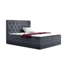 Parkbútor TYP 56 sötétszürke kárpitozott boxspring ágy 140*200 ágy és ágykellék