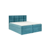 Parkbútor TYP 57 azúrkék kárpitozott boxspring ágy 160*200