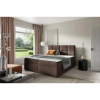 Parkbútor TYP 57 sötétbarna kárpitozott boxspring ágy 160*200