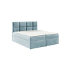 Parkbútor TYP 57 világoskék kárpitozott boxspring ágy 140*200
