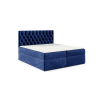 Parkbútor TYP 58 kárpitozott sötétkék boxspring ágy 180*200