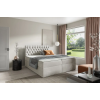 Parkbútor TYP 58 kárpitozott szürkés-bézses boxspring ágy 180*200