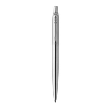  PARKER Golyóstoll, 0,7 mm, nyomógombos, ezüst színű klip, rozsdam. acél tolltest, PARKER &quot;Royal Jotter&quot;, kék toll