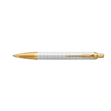 Parker ROYAL IM PREMIUM GOLYÓSTOLL GYÖNGYHÁZFEHÉR CIZELLÁLT, ARANY KLIPSZ 2143643 toll