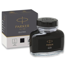 Parker üveges tinta, fekete ecset, festék