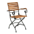 PARKLIFE összecsukható karfás szék, natúr-fekete, 2 db